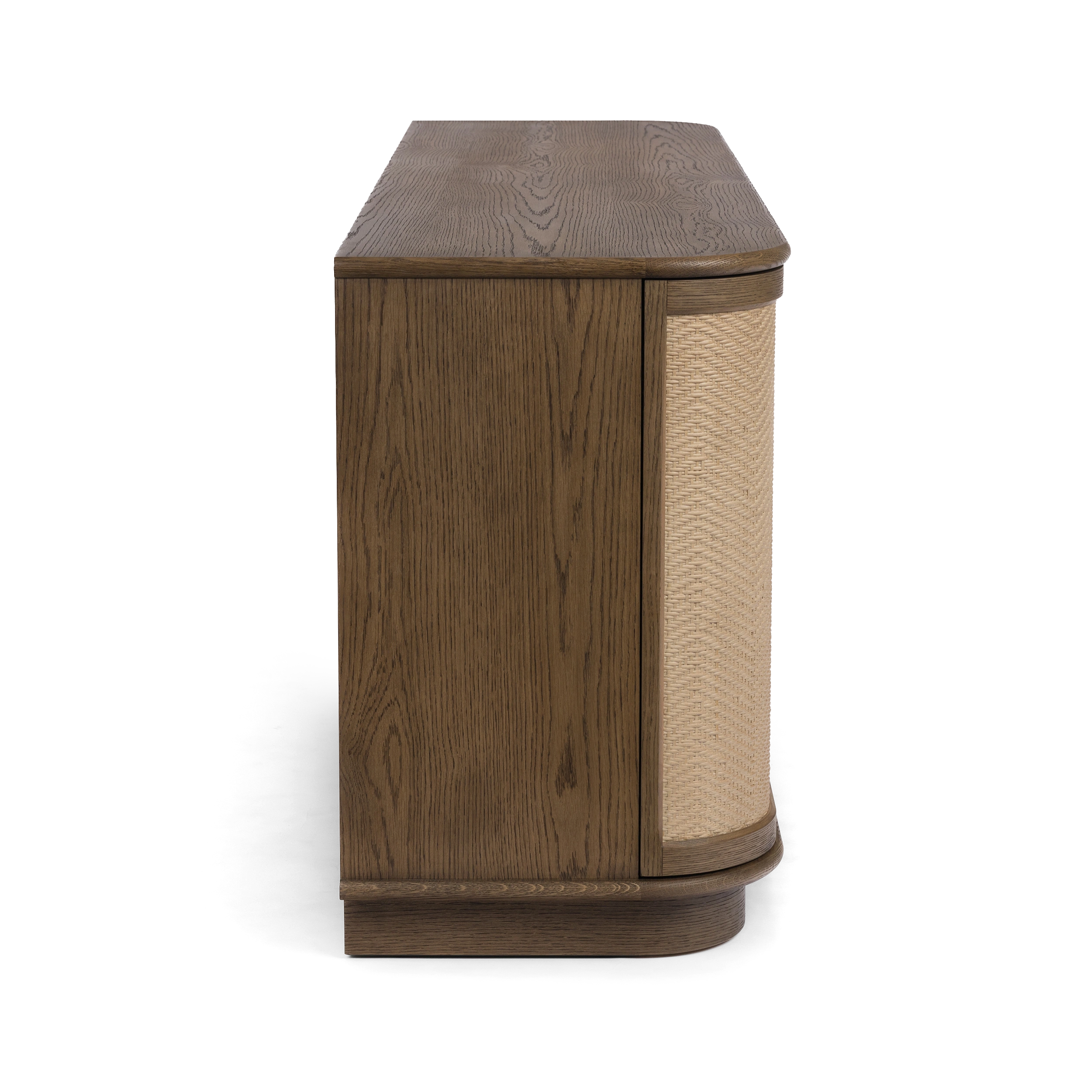 Bastian 71” Weathered Oak & Rattan Sideboard