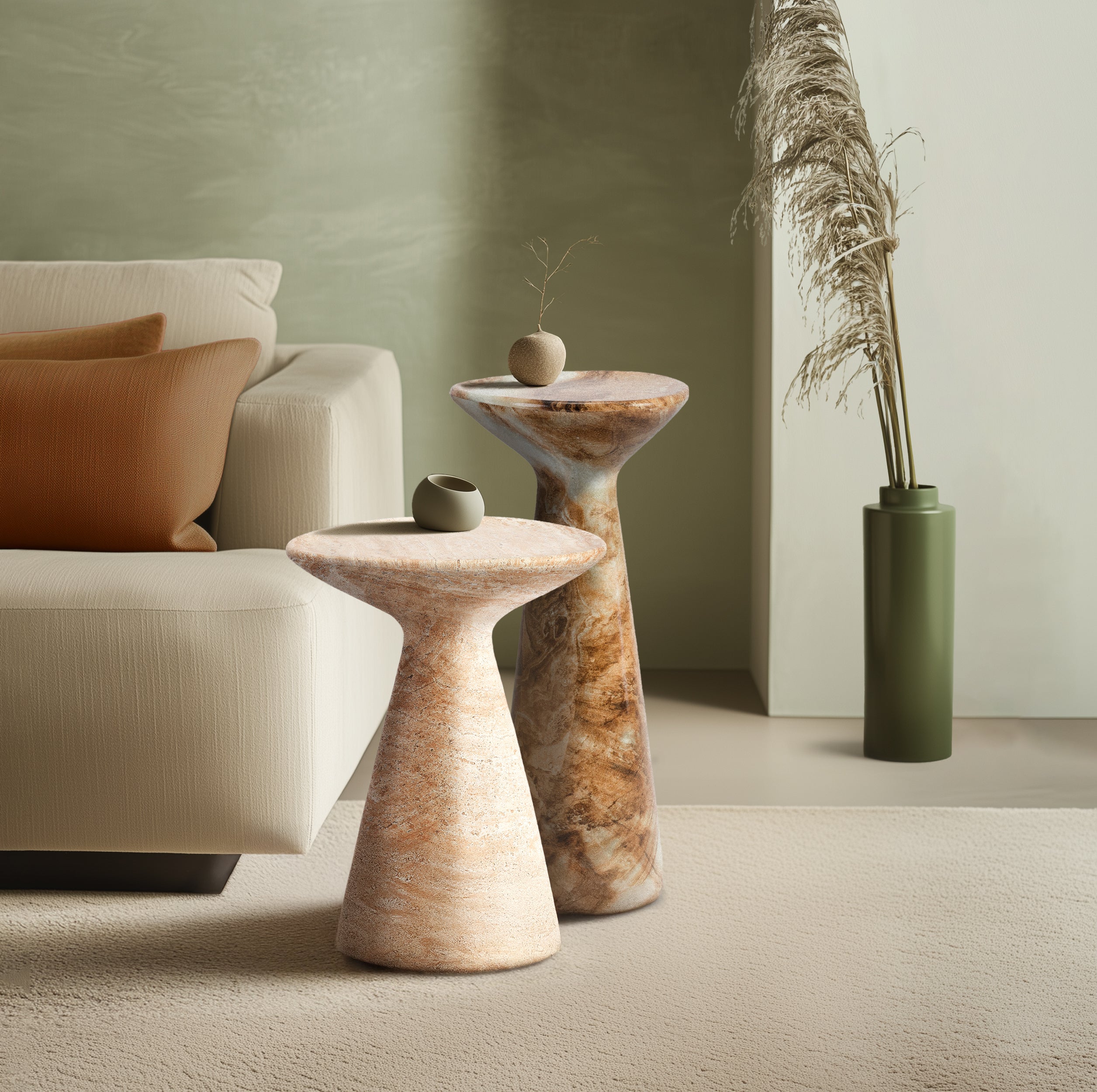 Jasper Marble Nesting Side Tables