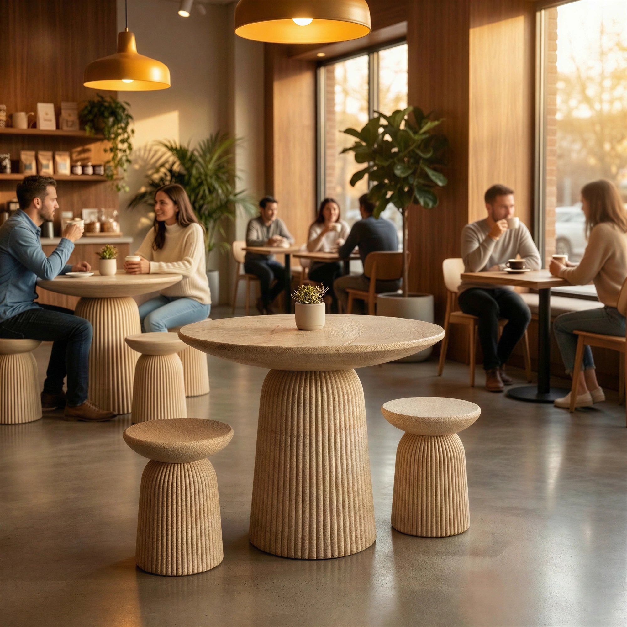 Maddox Bistro Table #finish_faux-travertine