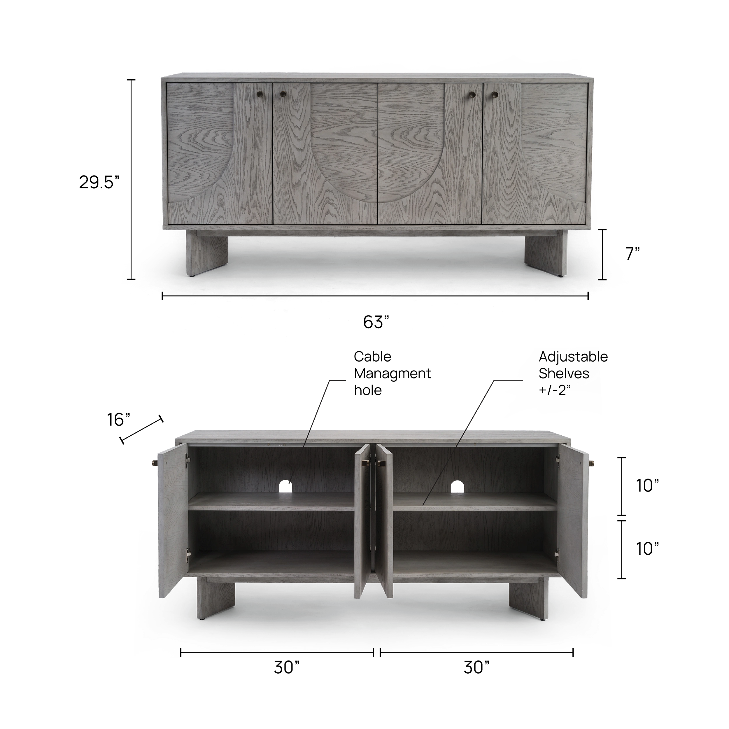 Zahra 63" Sideboard