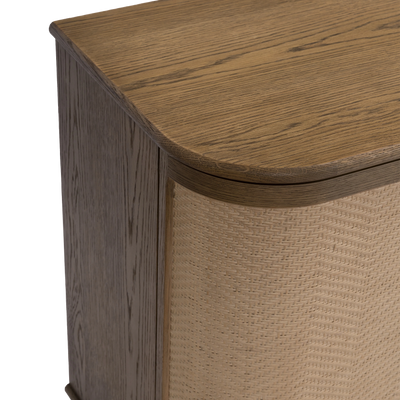Bastian 71” Weathered Oak & Rattan Sideboard