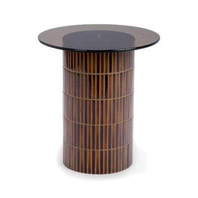 Cerra Smoked Glass End Table