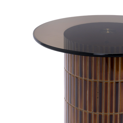 Cerra Smoked Glass End Table
