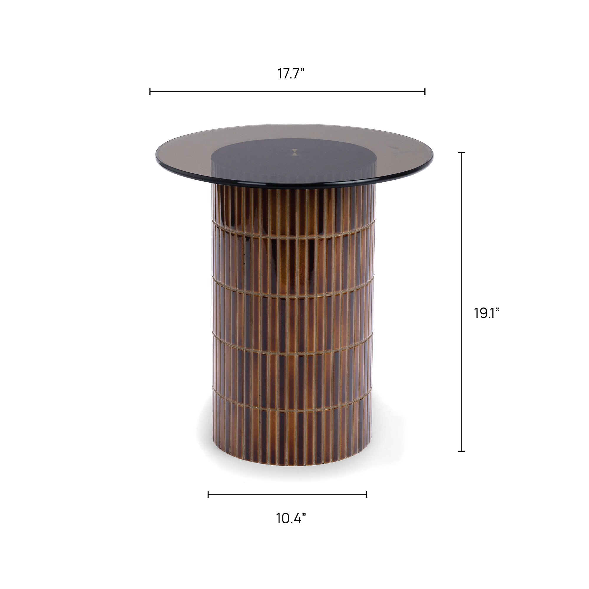 Cerra Smoked Glass End Table