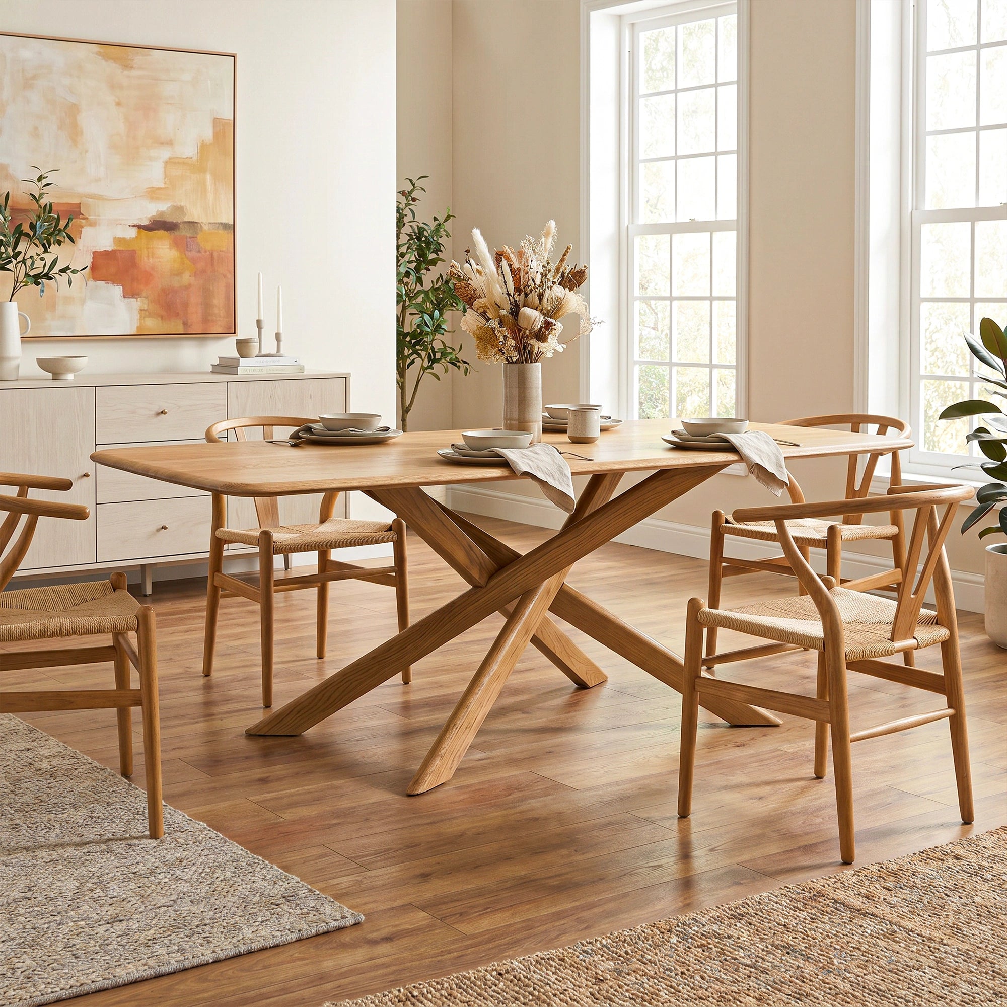 Cruz 78" Dining Table #finish_bourbon-oak