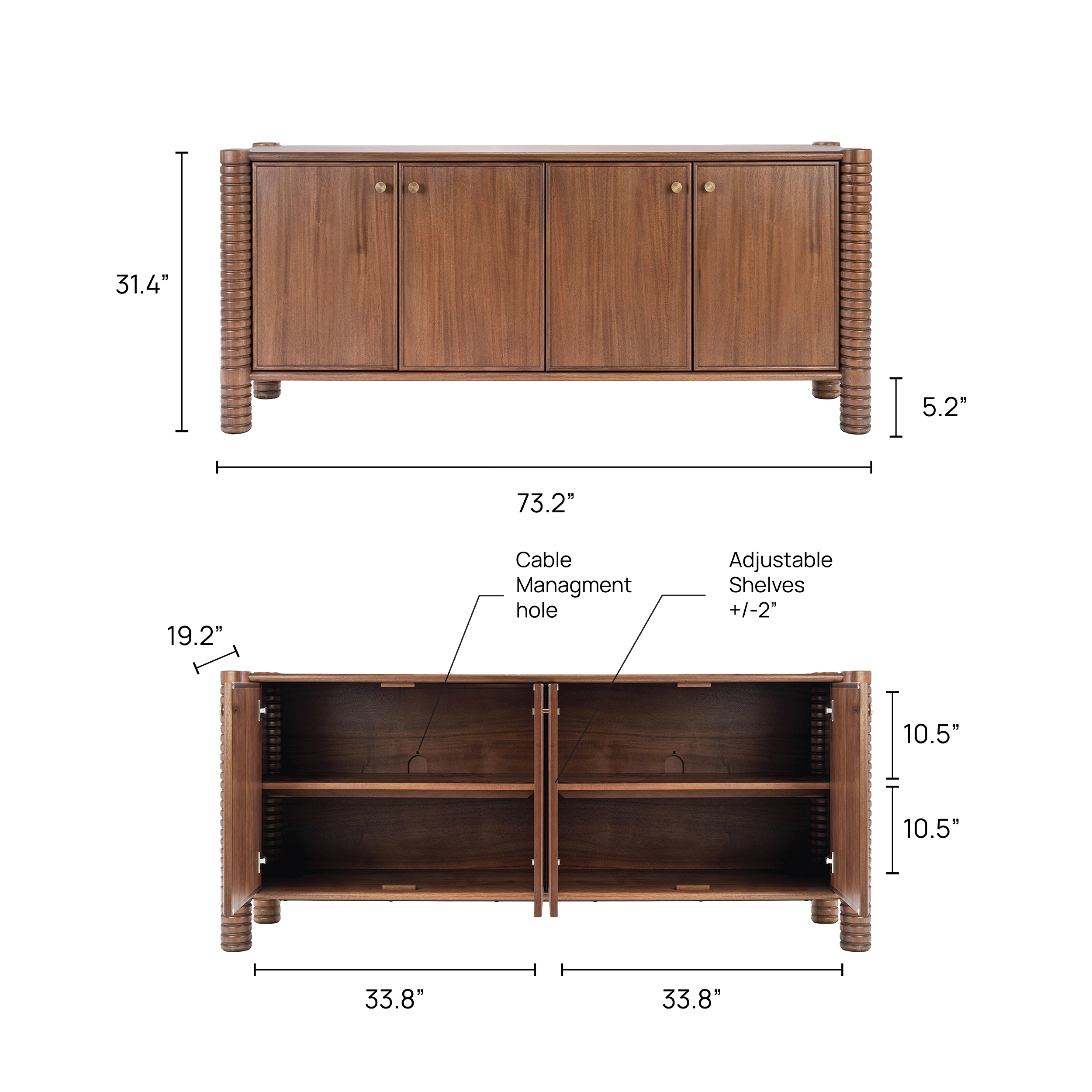 Ellis 73" Sideboard 