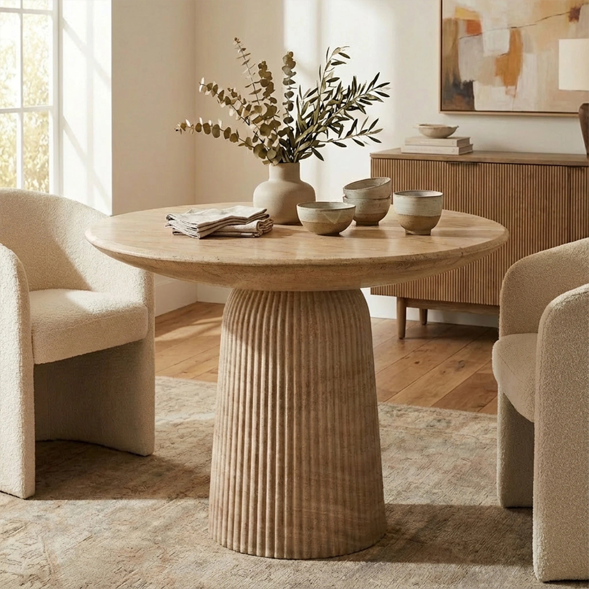 Maddox Bistro Table #finish_faux-travertine