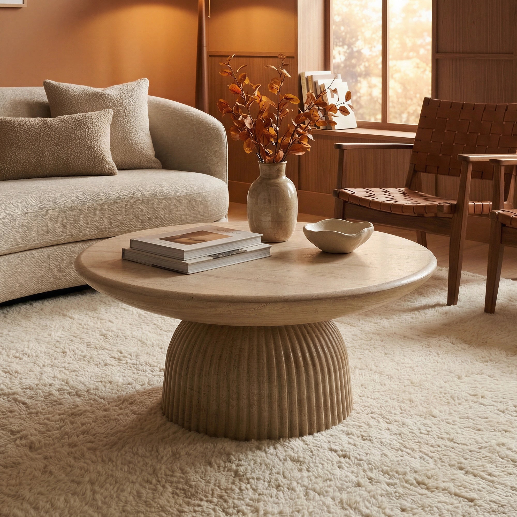 Maddox Coffee Table #finish_faux-travertine