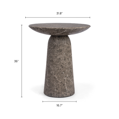 Maddox Fluted Concrete Counter Bar Table