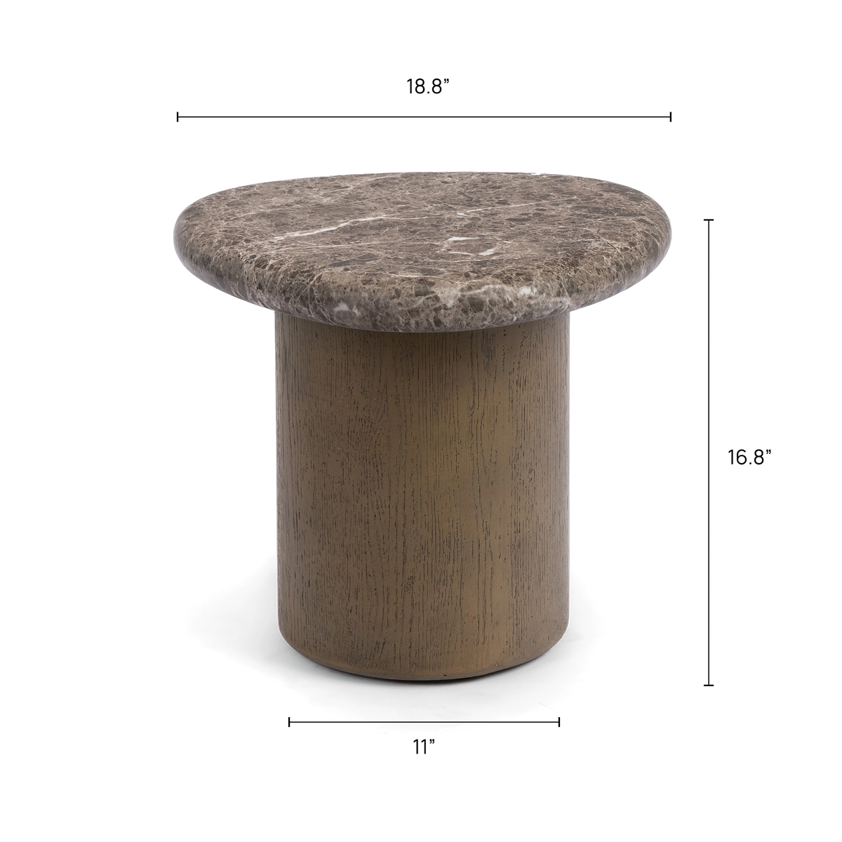 Marbello Faux Emperador Marble Nesting Table 