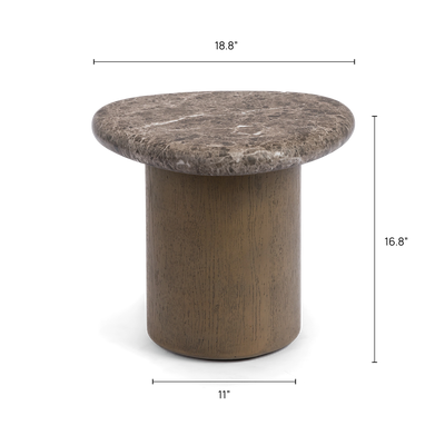 Marbello Faux Emperador Marble Nesting Table 