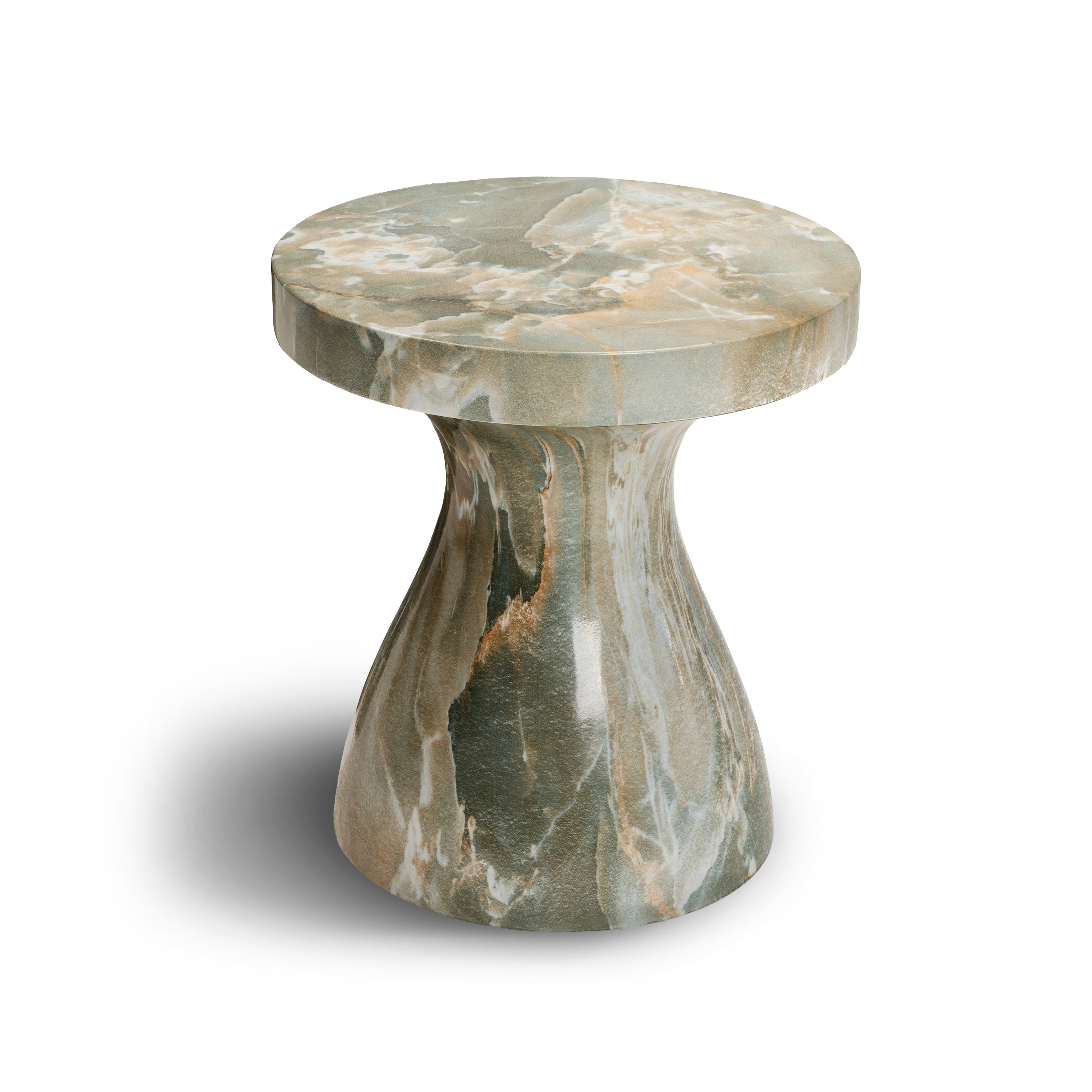 Monia Side Table #finish_faux-green-marble
