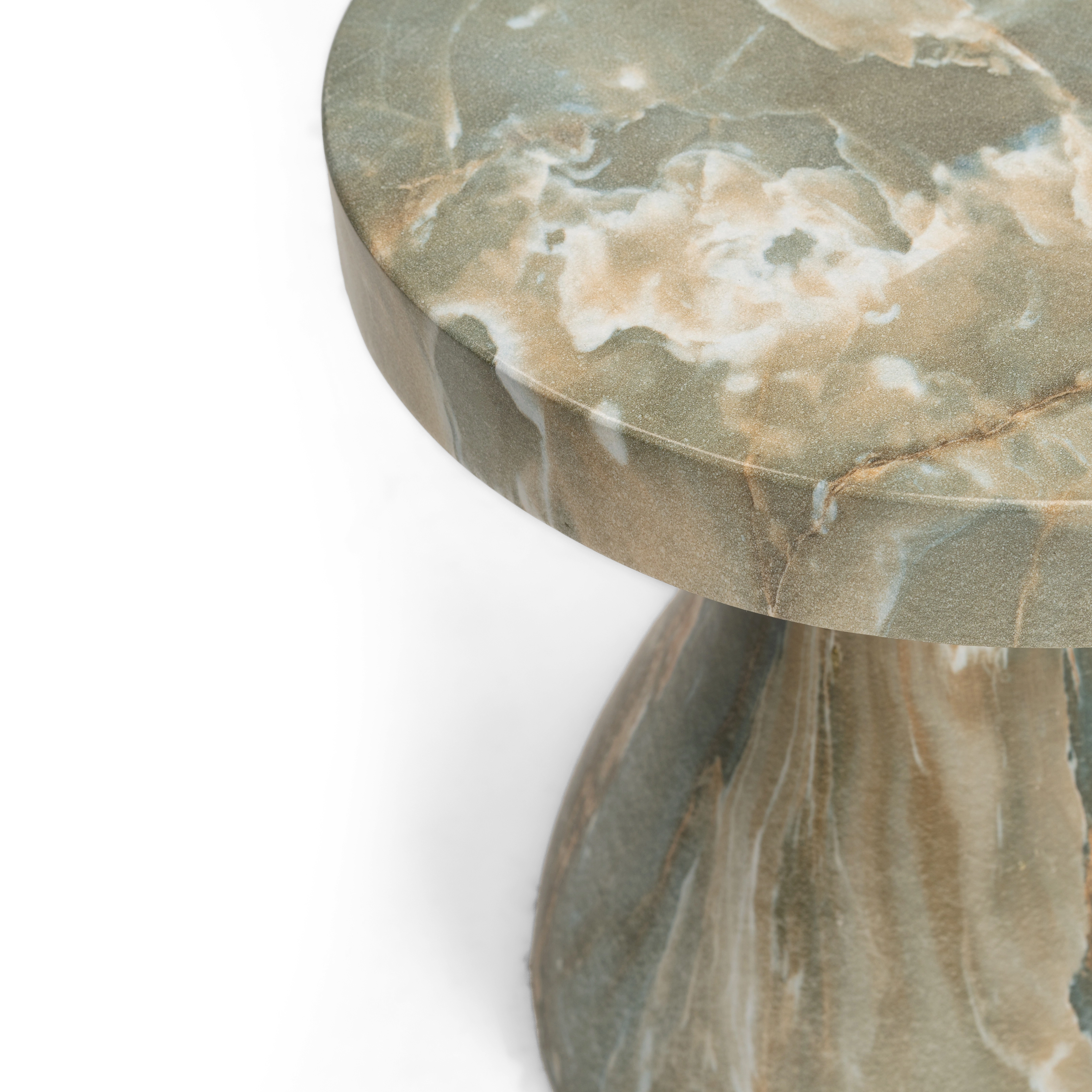 Monia Side Table #finish_faux-green-marble