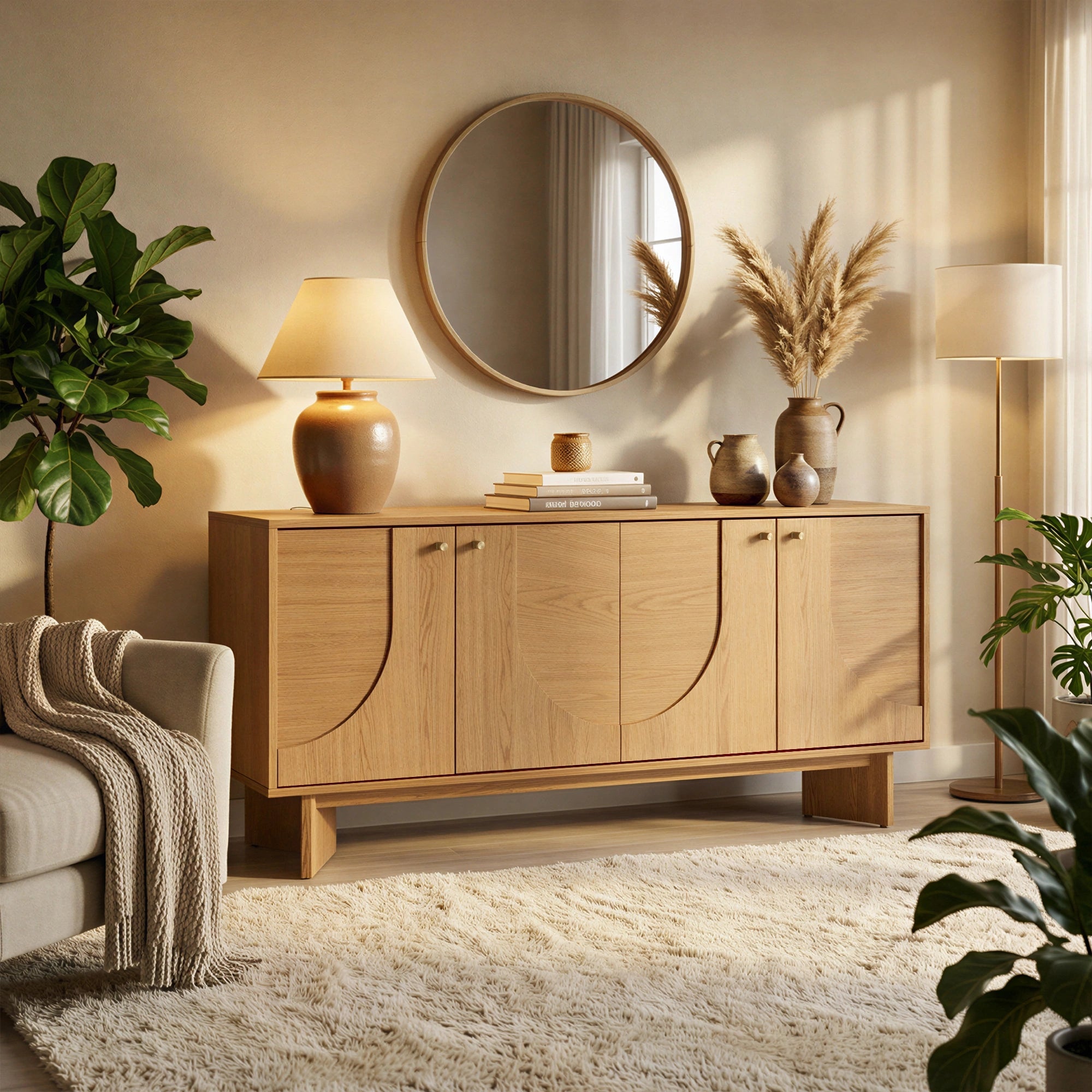 Zahra 63" Sideboard #finish_bourbon-oak