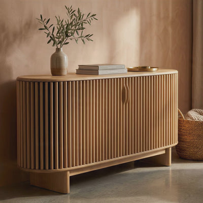 Mirren 63" Oak Slatted Sideboard